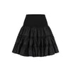 INTO THE EAST 25 Autumn/Winter Layered Short Skirt ITE-E1DGAW071BL21SK-HEI Black (E1DGAW070WT21SK)